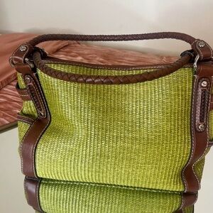 vintage green fossil shoulder bag